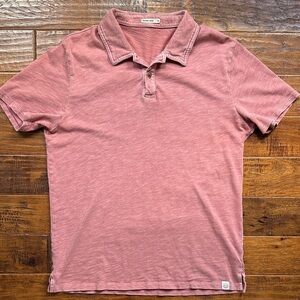 Marine Layer Lassen Heavy Slub Short sleeve polo faded vintage wash, size medium